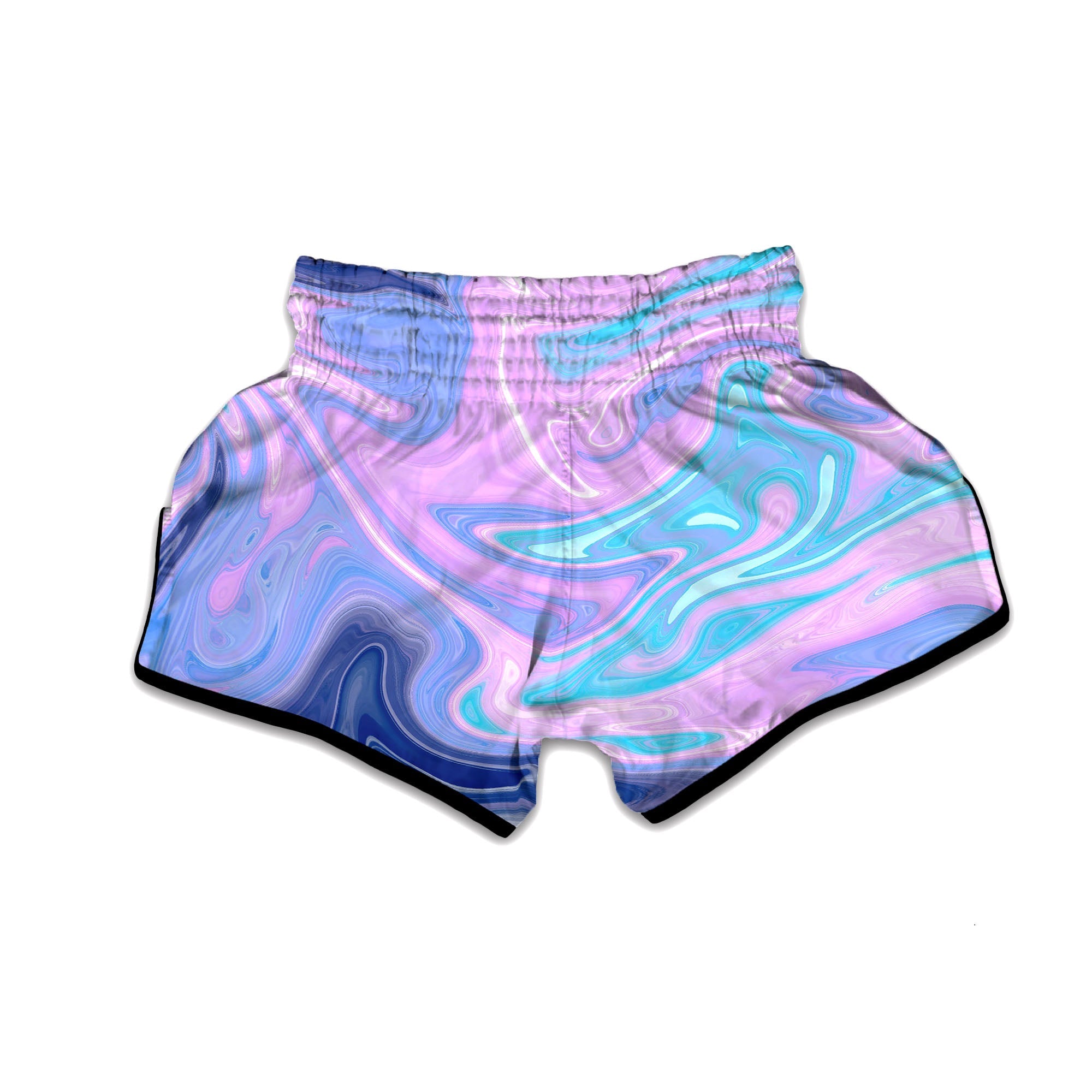 Acid Melt Blue And Pink Print Muay Thai Boxing Shorts-grizzshop