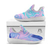 Acid Melt Blue And Pink Print White Athletic Shoes-grizzshop