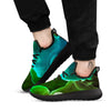 Acid Melt Green And Turquoise Print Black Athletic Shoes-grizzshop