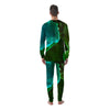 Acid Melt Green And Turquoise Print Men's Pajamas-grizzshop