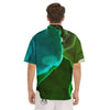 Acid Melt Green And Turquoise Print Men's Short Sleeve Shirts-grizzshop