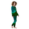 Acid Melt Green And Turquoise Print Women's Pajamas-grizzshop