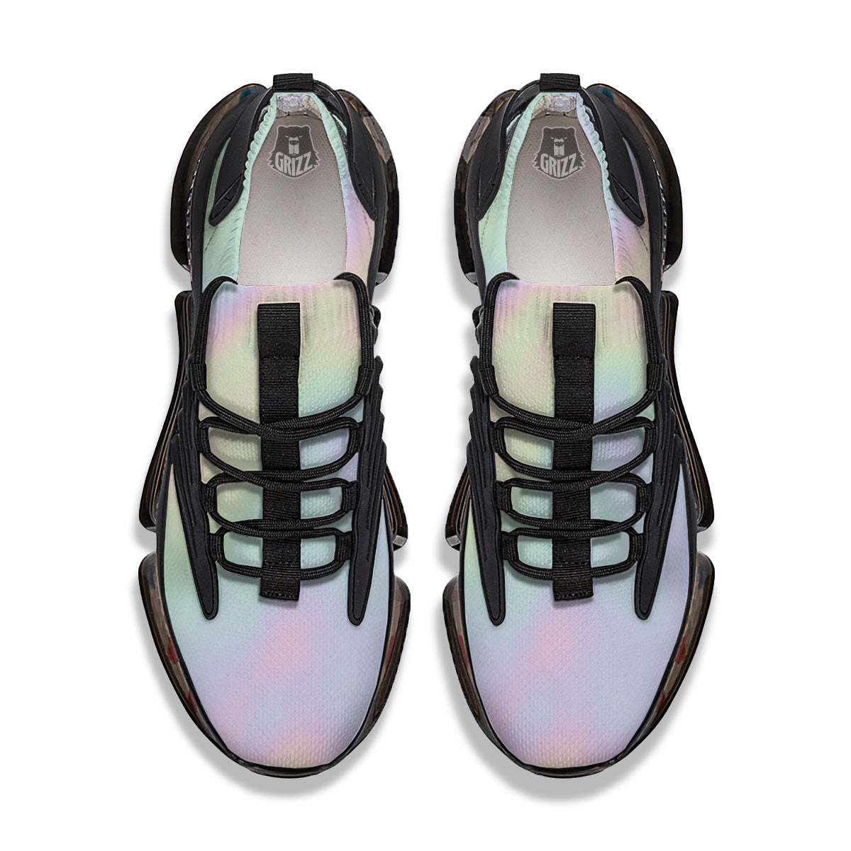 Acid Melt Pastel Print Black Gym Shoes-grizzshop