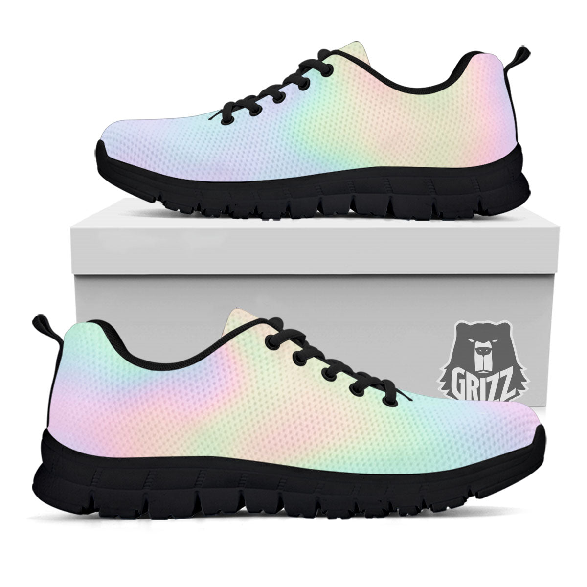 Acid Melt Pastel Print Black Sneaker-grizzshop