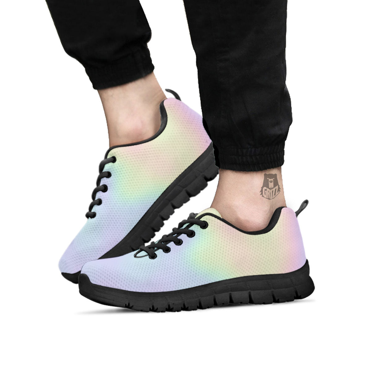 Acid Melt Pastel Print Black Sneaker-grizzshop