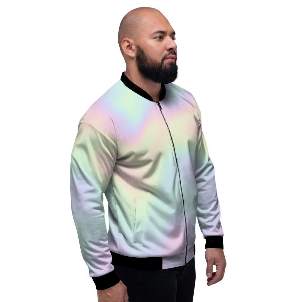 Acid Melt Pastel Print Men's Bomber Jacket-grizzshop