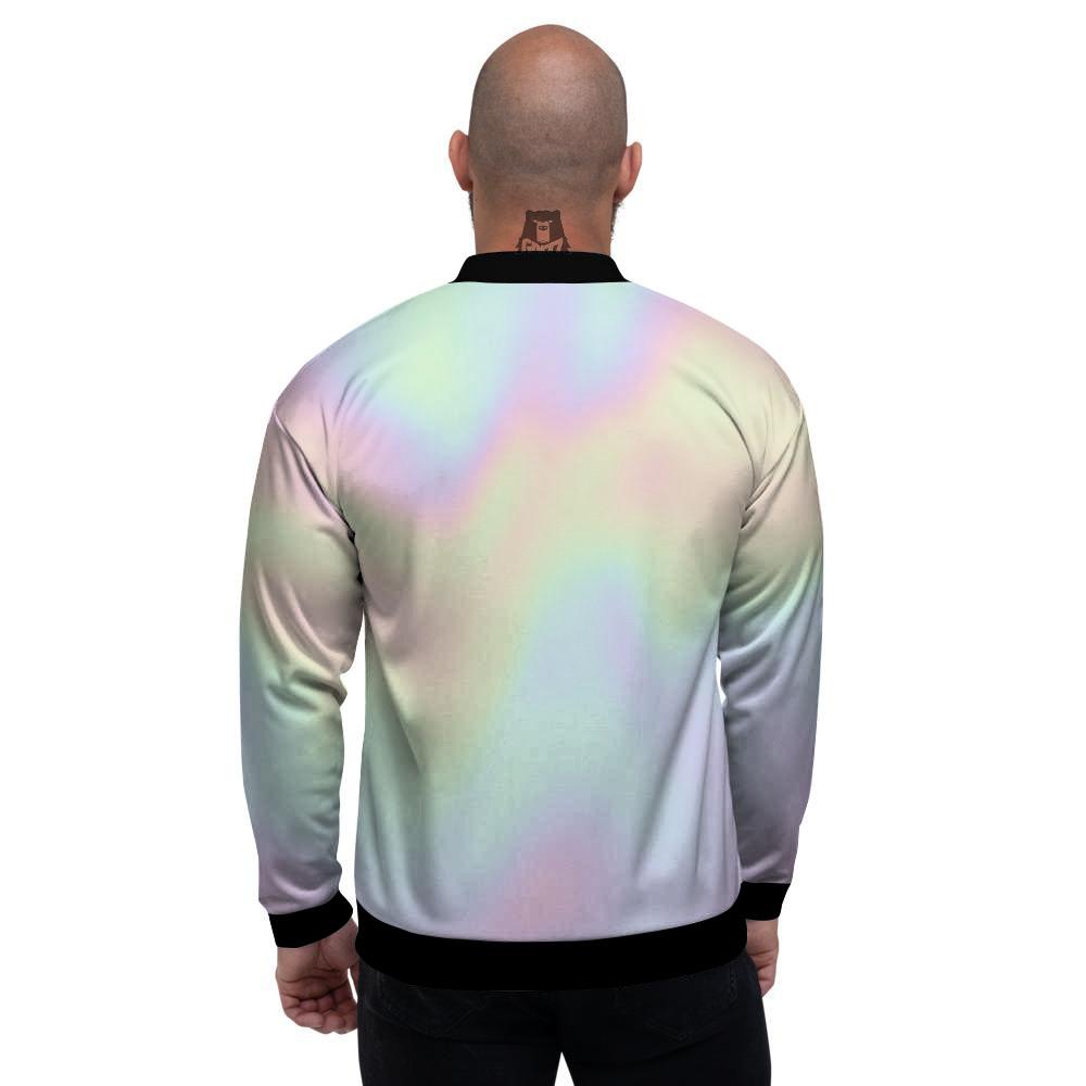 Acid Melt Pastel Print Men's Bomber Jacket-grizzshop