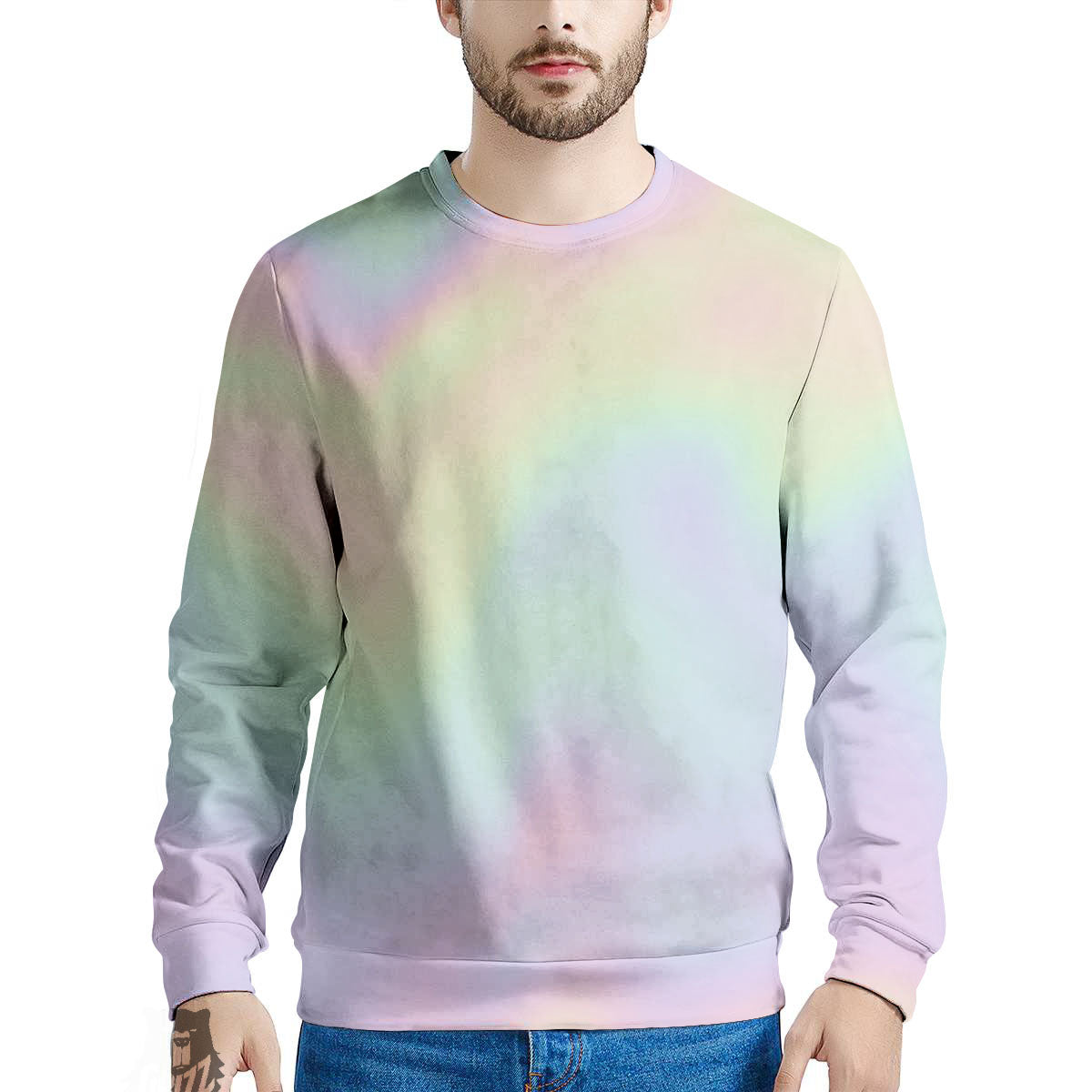 Acid Melt Pastel Print Men's Sweatshirt-grizzshop
