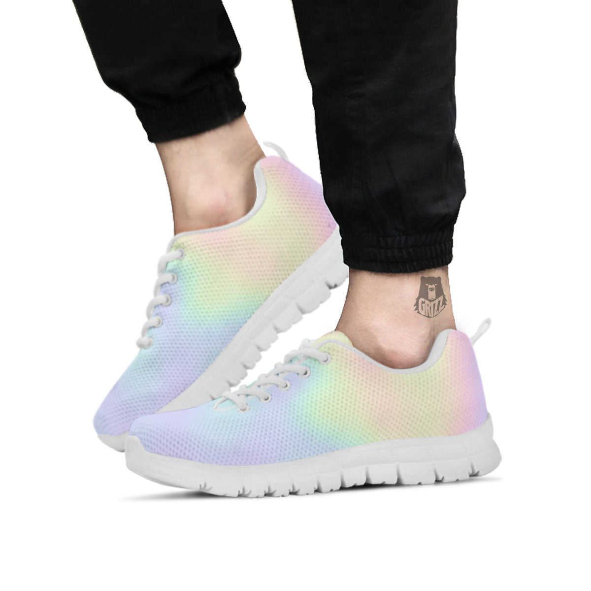 Acid Melt Pastel Print White Sneaker-grizzshop
