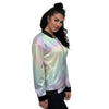 Acid Melt Pastel Print Women's Bomber Jacket-grizzshop