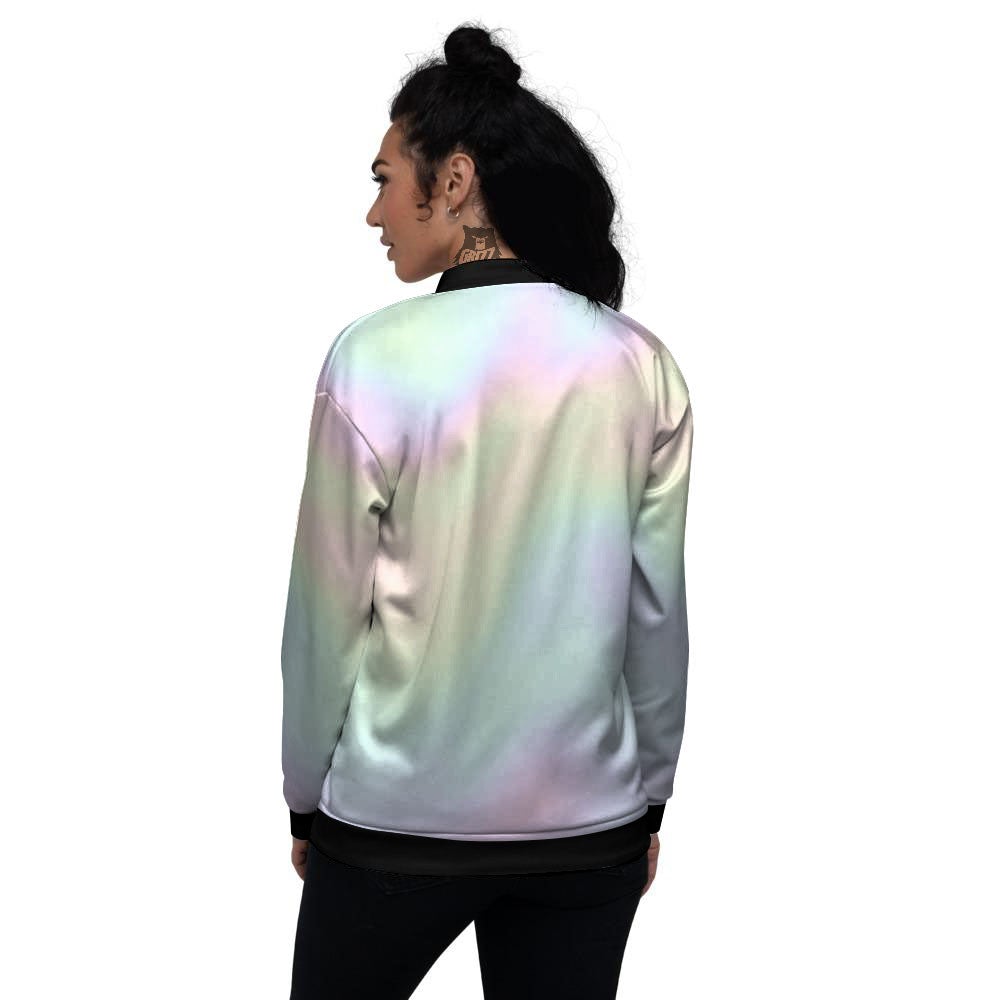 Acid Melt Pastel Print Women's Bomber Jacket-grizzshop