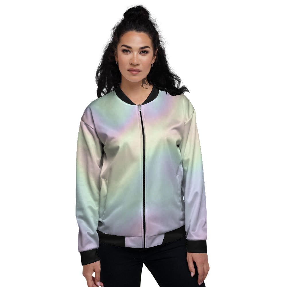 Acid Melt Pastel Print Women's Bomber Jacket-grizzshop