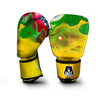 Acid Melt Yellow And Green Print Boxing Gloves-grizzshop