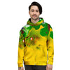 Acid Melt Yellow And Green Print Men's Hoodie-grizzshop