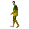 Acid Melt Yellow And Green Print Men's Pajamas-grizzshop