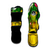 Acid Melt Yellow And Green Print Muay Thai Shin Guards-grizzshop