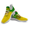 Acid Melt Yellow And Green Print White Athletic Shoes-grizzshop