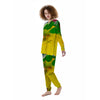 Acid Melt Yellow And Green Print Women's Pajamas-grizzshop