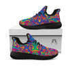 Acid Psychedelic Print Pattern Black Athletic Shoes-grizzshop