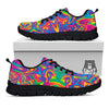 Acid Psychedelic Print Pattern Black Sneaker-grizzshop