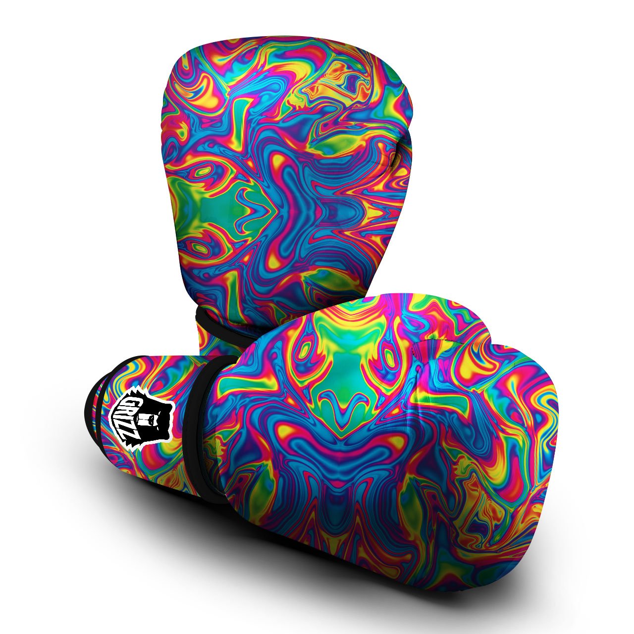 Acid Psychedelic Print Pattern Boxing Gloves-grizzshop