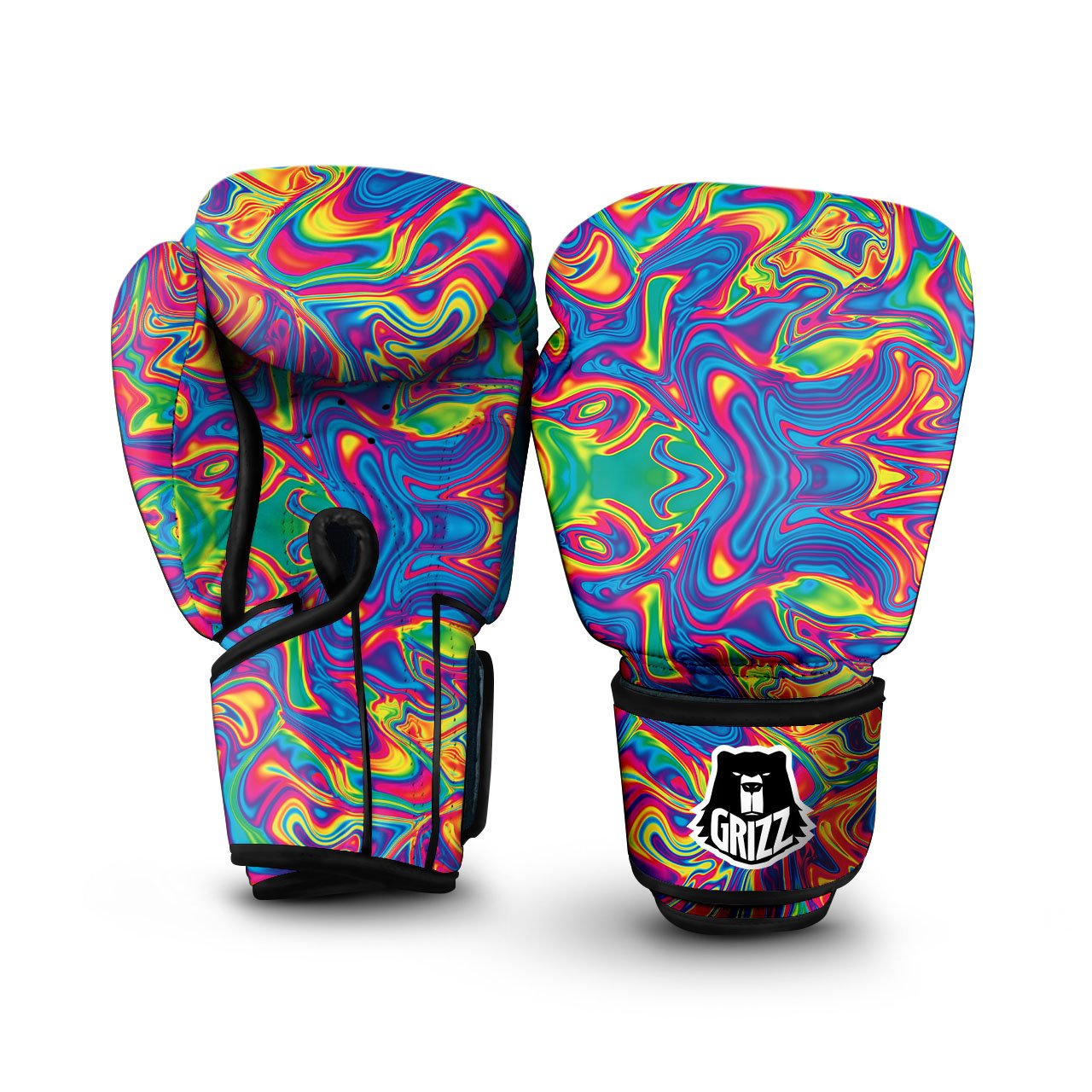 Acid Psychedelic Print Pattern Boxing Gloves-grizzshop