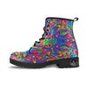 Acid Psychedelic Print Pattern Leather Boots-grizzshop