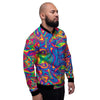 Acid Psychedelic Print Pattern Men's Bomber Jacket-grizzshop