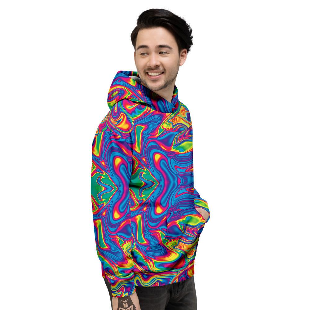 Acid Psychedelic Print Pattern Men's Hoodie-grizzshop