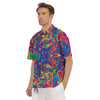 Acid Psychedelic Print Pattern Men's Short Sleeve Shirts-grizzshop