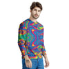 Acid Psychedelic Print Pattern Men's Sweatshirt-grizzshop