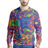 Acid Psychedelic Print Pattern Men's Sweatshirt-grizzshop