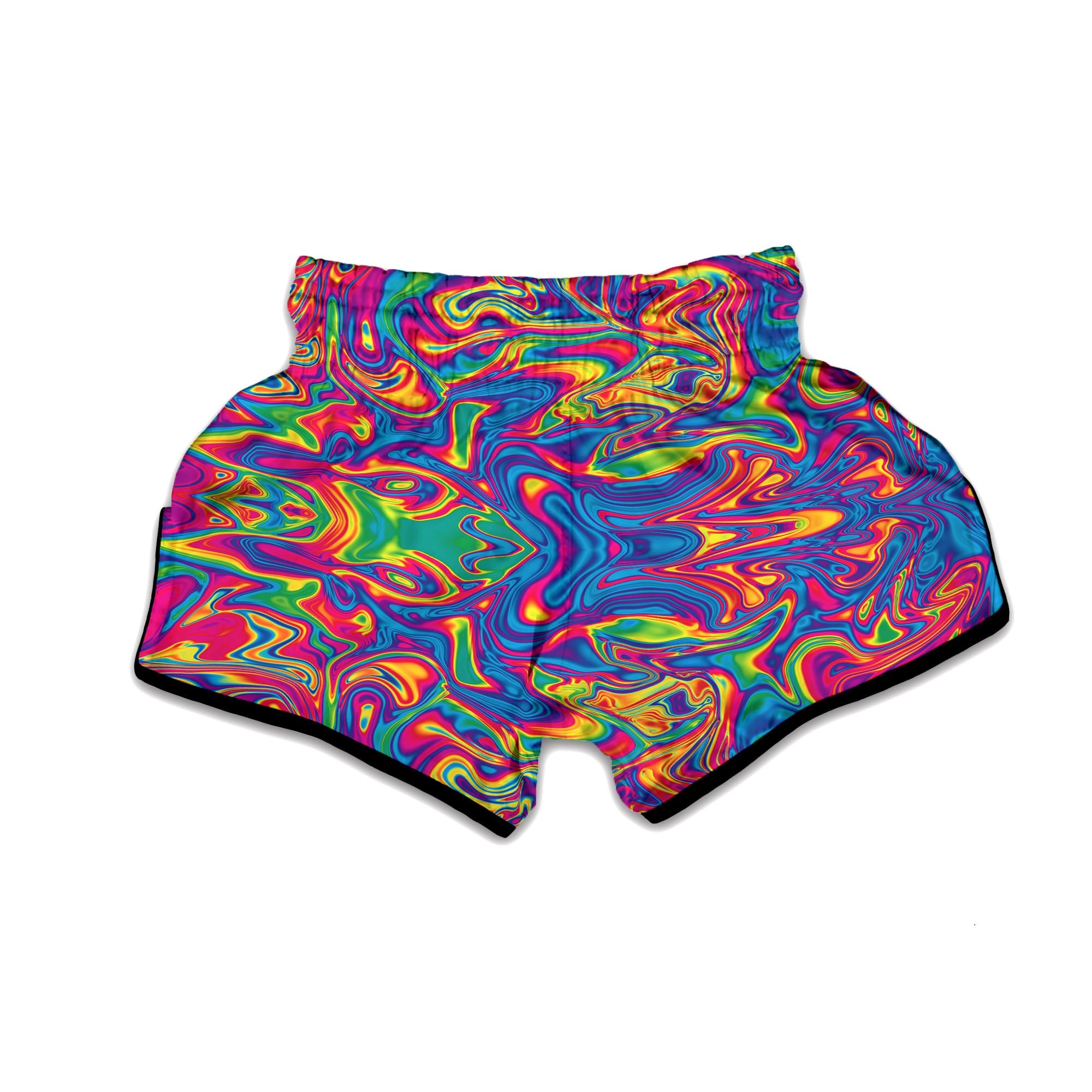 Acid Psychedelic Print Pattern Muay Thai Boxing Shorts-grizzshop