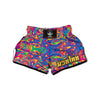 Acid Psychedelic Print Pattern Muay Thai Boxing Shorts-grizzshop