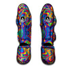 Acid Psychedelic Print Pattern Muay Thai Shin Guards-grizzshop