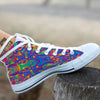 Acid Psychedelic Print Pattern White High Top Shoes-grizzshop