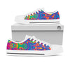 Acid Psychedelic Print Pattern White Low Top Shoes-grizzshop