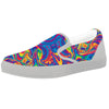 Acid Psychedelic Print Pattern White Slip On Shoes-grizzshop