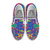 Acid Psychedelic Print Pattern White Slip On Shoes-grizzshop