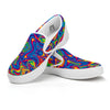 Acid Psychedelic Print Pattern White Slip On Shoes-grizzshop