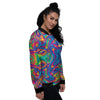 Acid Psychedelic Print Pattern Women's Bomber Jacket-grizzshop