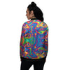 Acid Psychedelic Print Pattern Women's Bomber Jacket-grizzshop