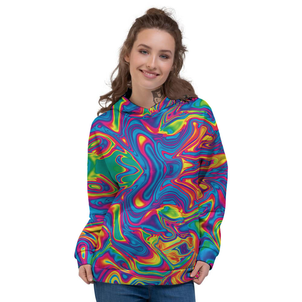 Acid Psychedelic Print Pattern Women's Hoodie-grizzshop