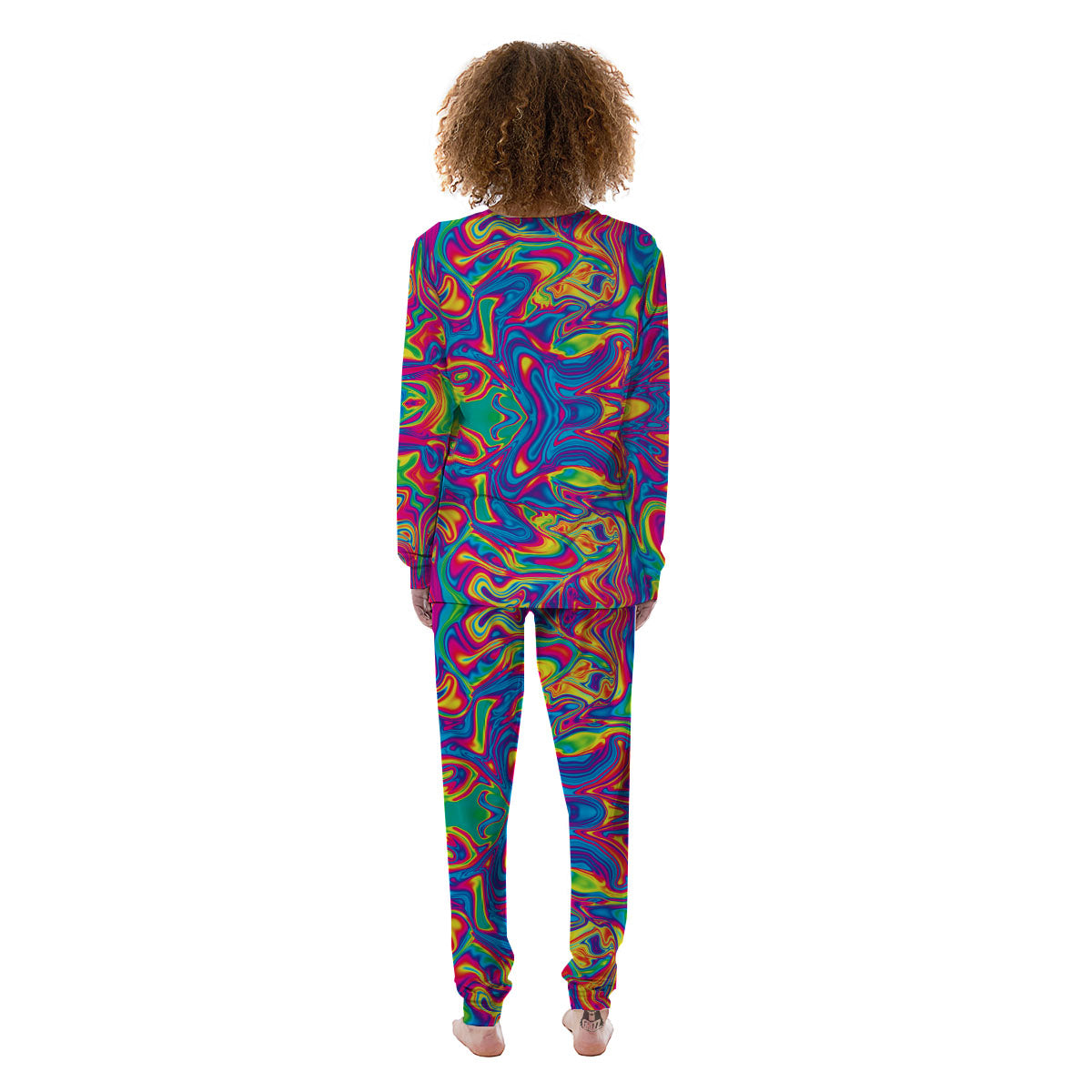 Acid Psychedelic Print Pattern Women's Pajamas-grizzshop