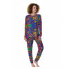 Acid Psychedelic Print Pattern Women's Pajamas-grizzshop