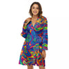 Acid Psychedelic Print Pattern Women's Robe-grizzshop