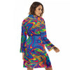 Acid Psychedelic Print Pattern Women's Robe-grizzshop