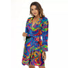 Acid Psychedelic Print Pattern Women's Robe-grizzshop