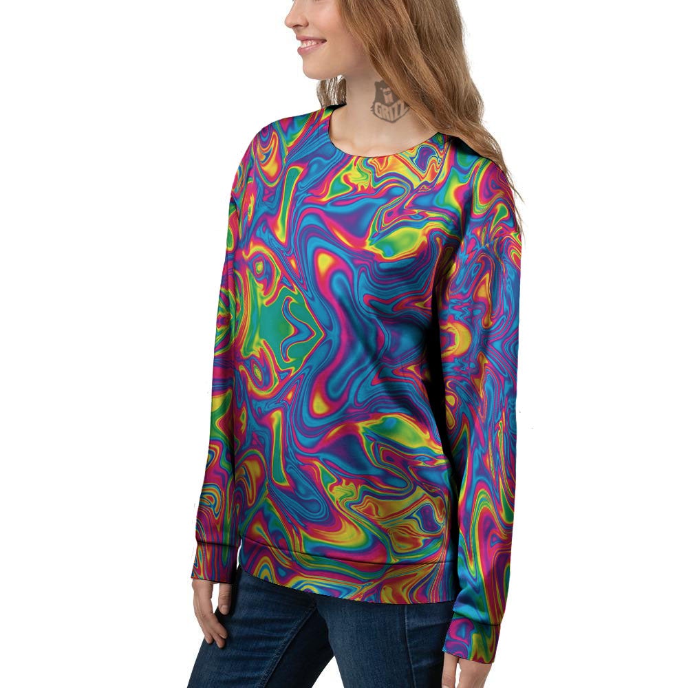 Acid Psychedelic Print Pattern Women's Sweatshirt-grizzshop