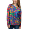 Acid Psychedelic Print Pattern Women's Sweatshirt-grizzshop